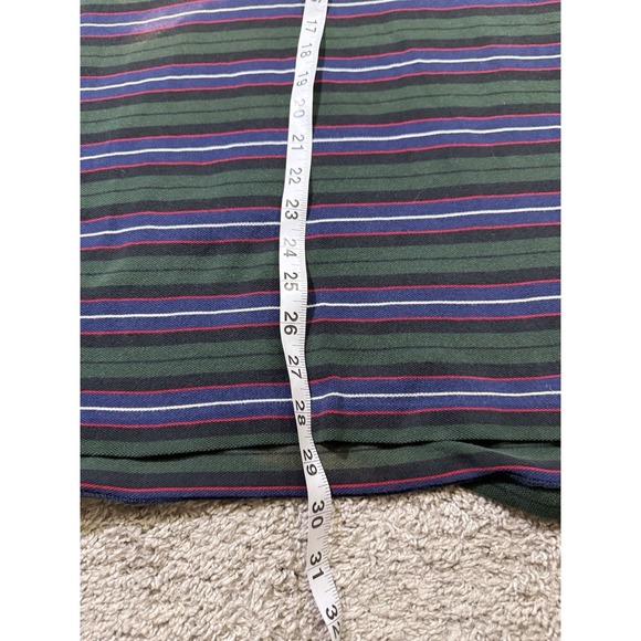 Polo Ralph Lauren Shirt Men Large Striped Short Sleeve Golf Green Outdoors - Picture 5 of 9